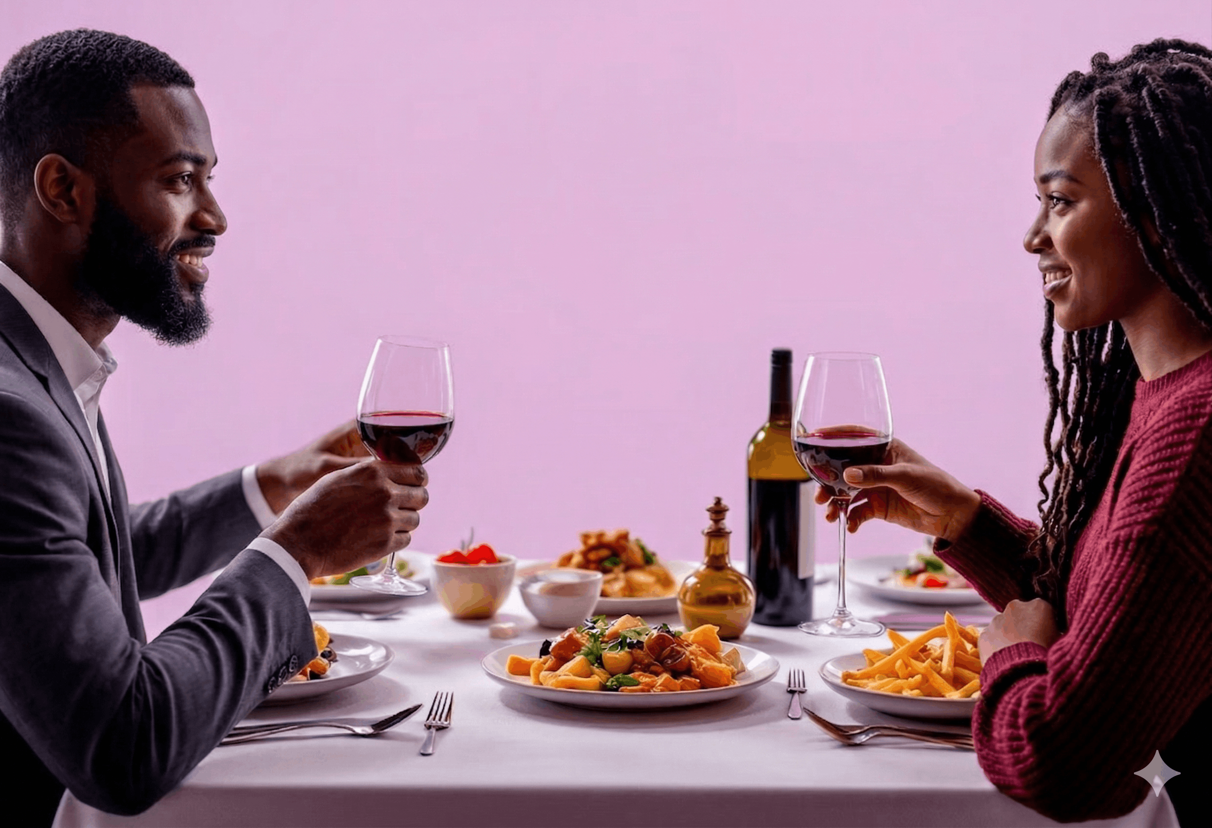 Couple at dinner